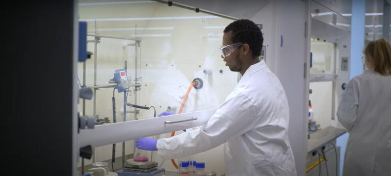 Image of a man in a chemistry lab