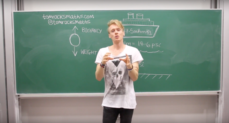 Screenshot of a  video about a math teacher teaching in