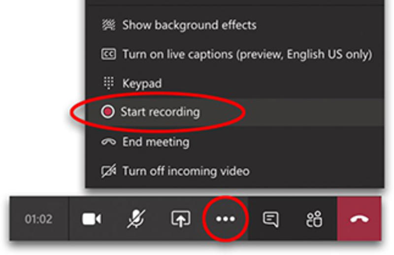 how to record on microsoft teams on phone