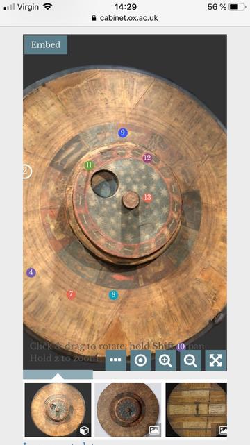 Mobile phone screenshot of the San Zeno Wheel 3D model in Cabinet