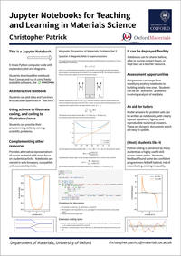 Christopher Patrick: Jupyter Notebooks for teaching and learning in Materials Science