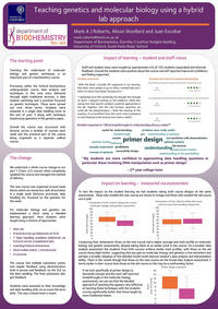 Mark Roberts: Teaching genetics and molecular biology using a hybrid lab approach